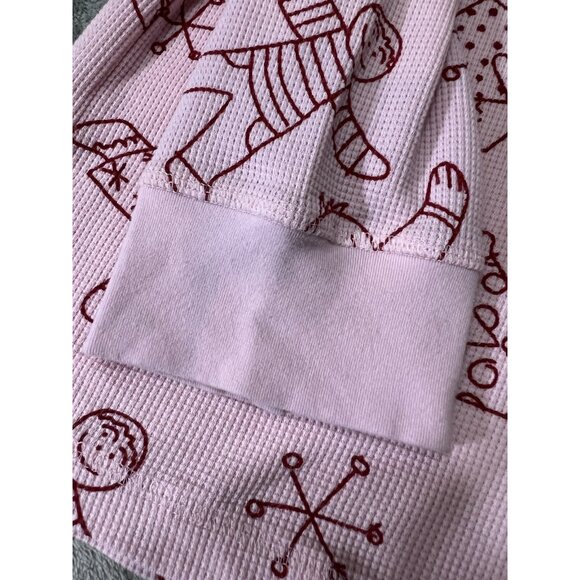 Cabernet Women’s Thermal Size Large Gingerbread Man Pajama Set Pink Christmas ￼ - Picture 8 of 12